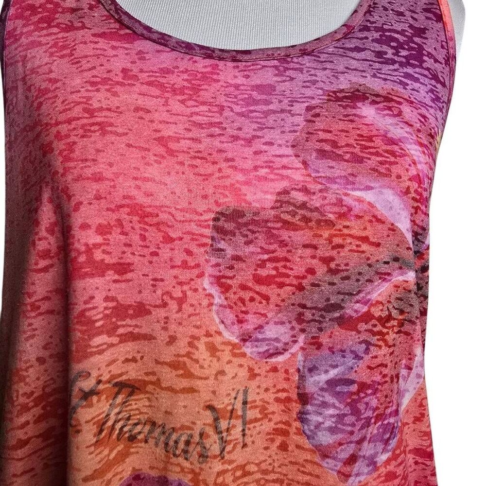 Kai Wahine Designs St Thomas VI Hibiscus Burnout Tank Cover Up Dress Pockets L - Picture 4 of 10